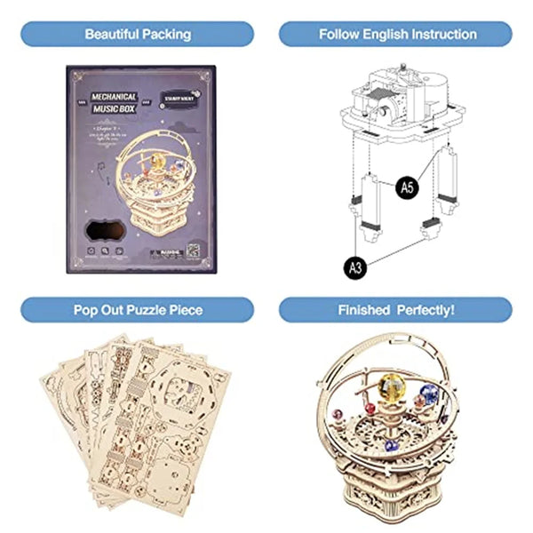 3D Wooden Puzzle Assembly Model Building Craft Kits