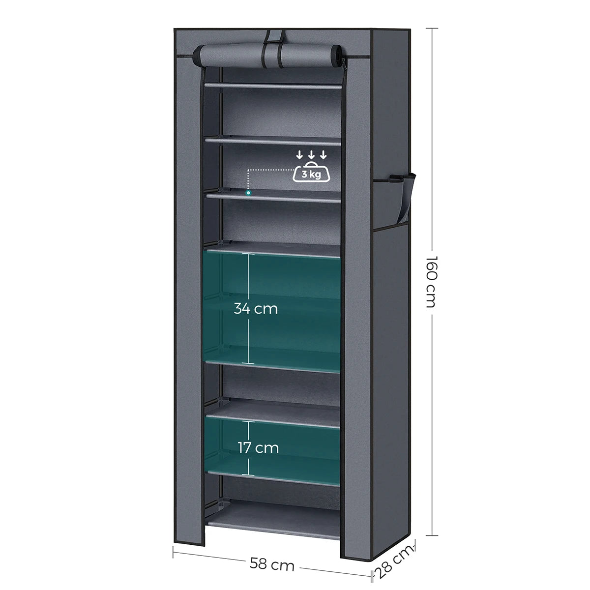 10 tier shoe rack cabinet