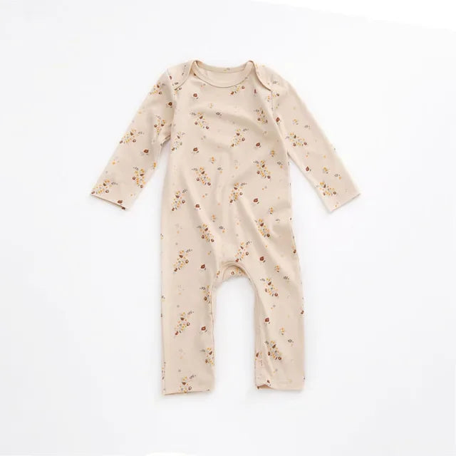 Long Sleeves Soft Cotton Newborn Jumpsuit