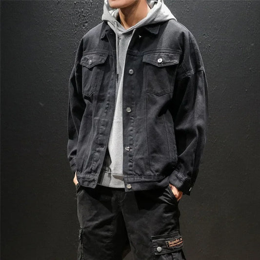 Men's trendy loose-fit denim jacket