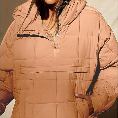 Hooded full sleeve loose casual coat