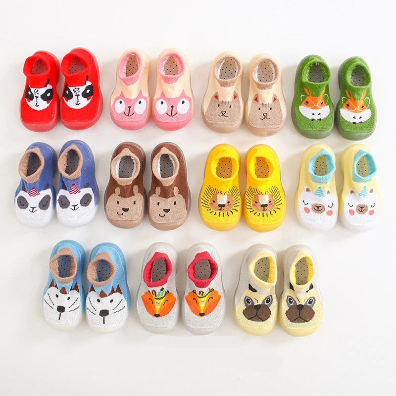 Rubber Sole Cartoon Indoor Socks Shoes