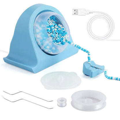 Automatic seed bead spinner for jewelry making