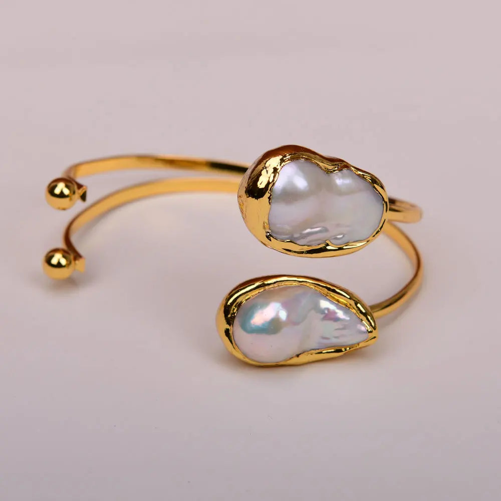 Pearl 24 K Gold Plated Bracelet