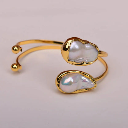 Pearl 24 K Gold Plated Bracelet