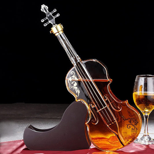Violin Shape Glass Wine Decanter