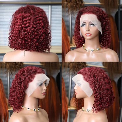 14inch water wave 13x4 bob wig