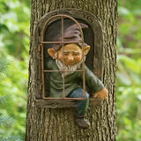 Creative Garden Gnome Statue Elf Out Tree Hug