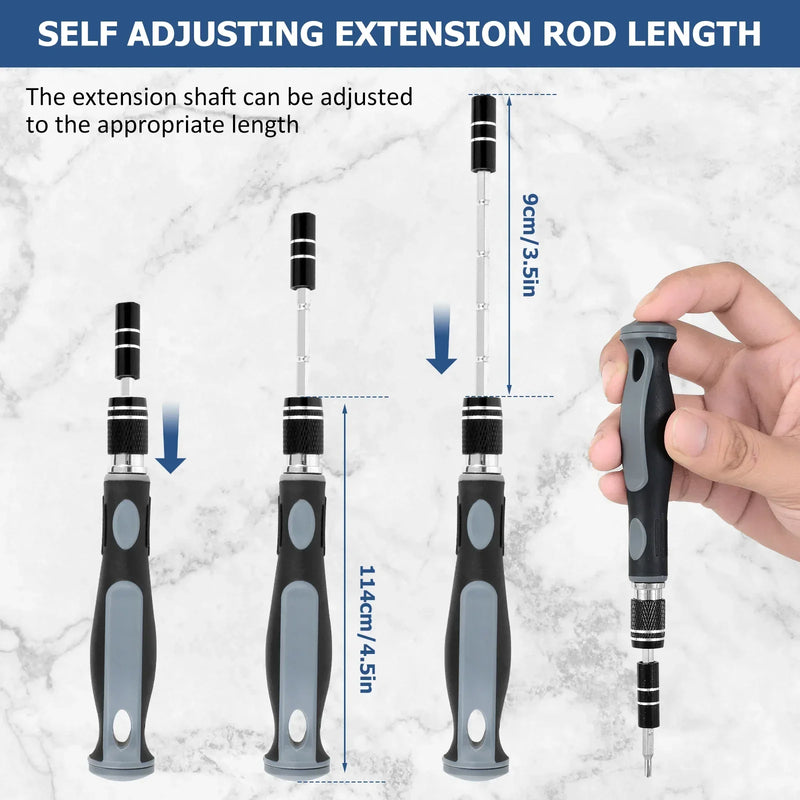 Portable precision screwdriver bits set