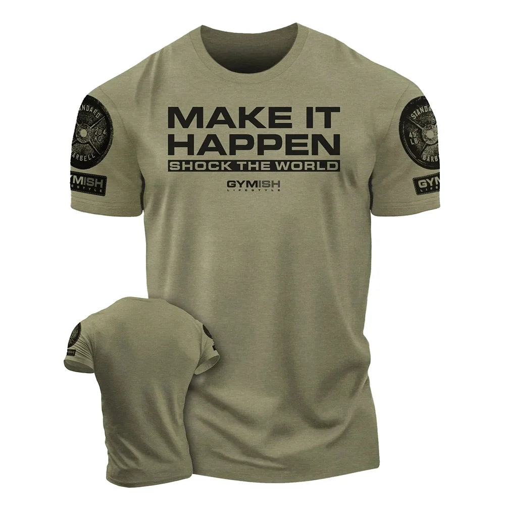 Strength Workout T-Shirt - 3D Printed Gym Tee | East R Us
