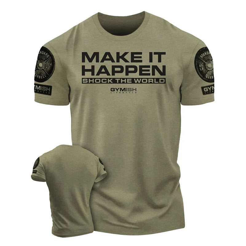 Strength Workout T-Shirt - 3D Printed Gym Tee | East R Us