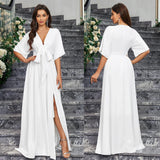Long Brush Drag Women's Elegant Bridal Gown