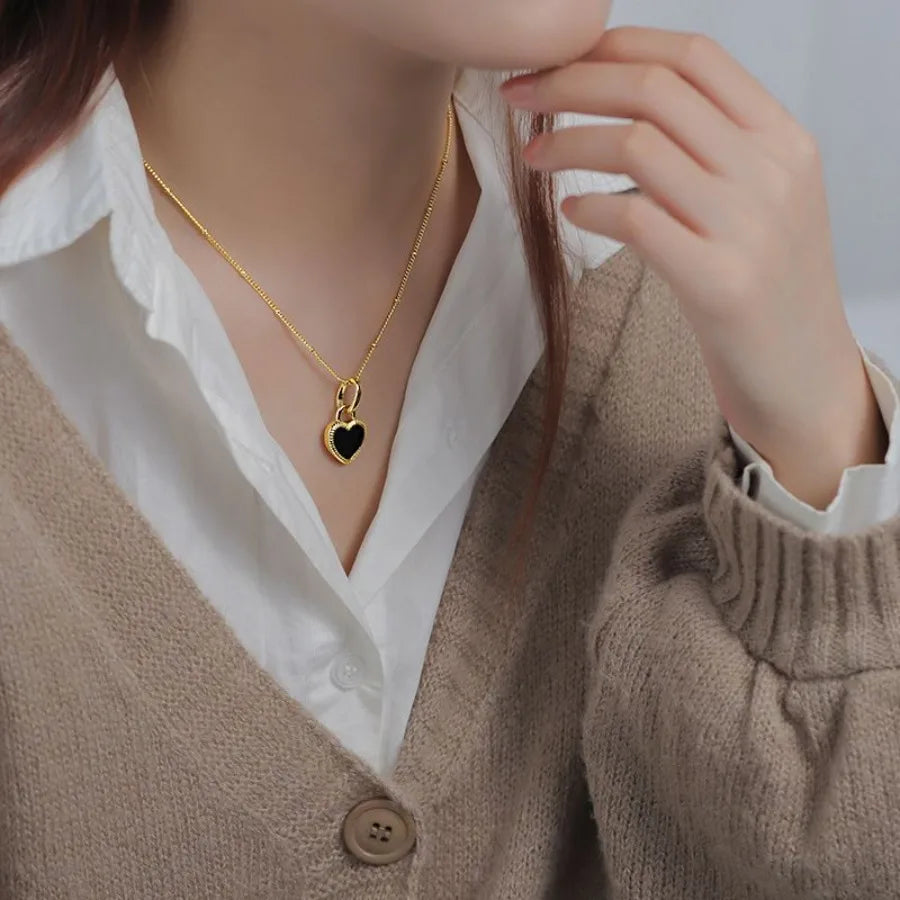 Elegant Clavicle Double-sided Love Necklace