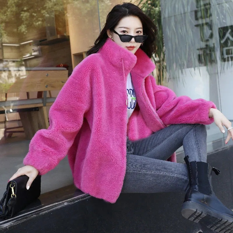 Winter double coral fleece warm coat