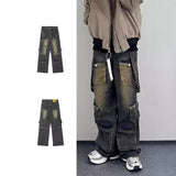 Men's Unique Jeans With Multiple Pockets