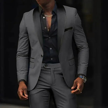 Casual 2 piece men's wedding suits