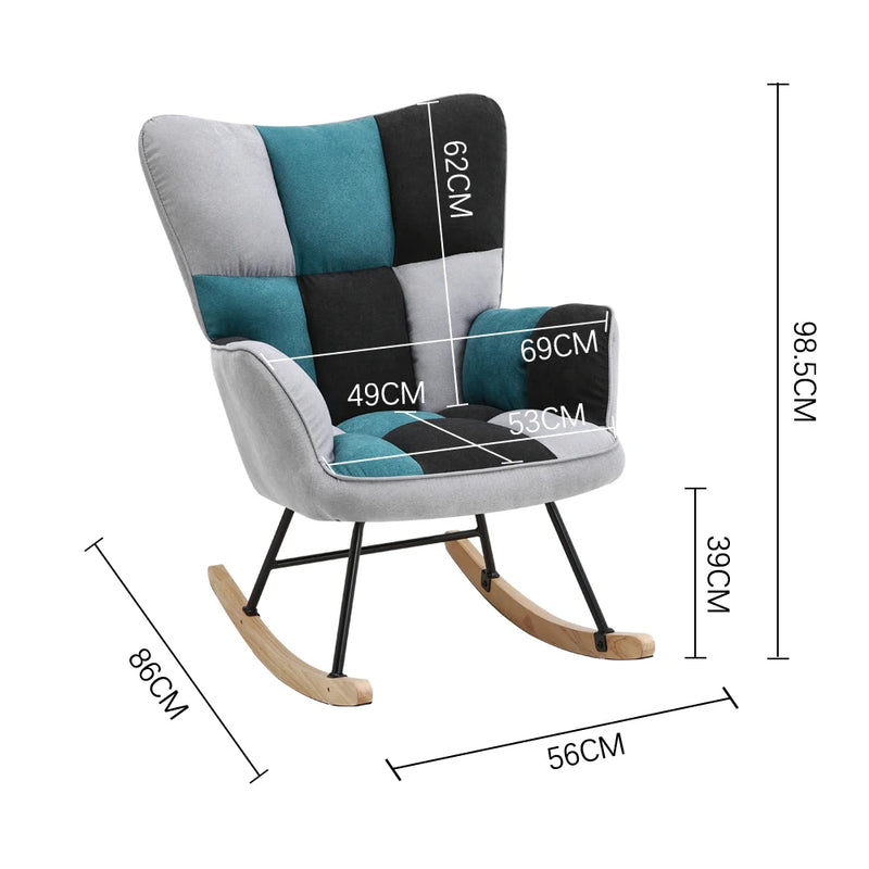 Modern Tufted Upholstered Rocking Chair