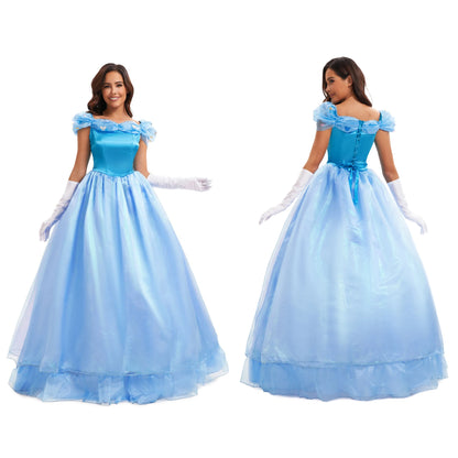 Fancy Cinderella Elsa Cosplay Halloween Dress