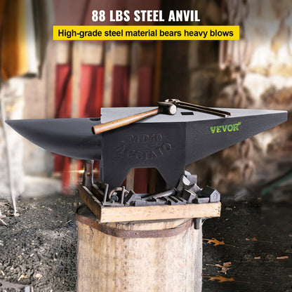 Single round horn anvil steel block