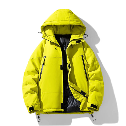 Casual waterproof thick fleece parkas jacket
