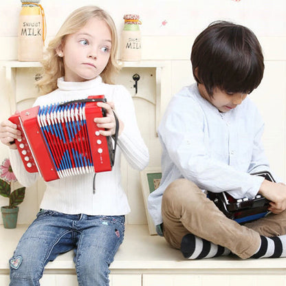 7 keys 2 bass small accordion educational musical instrument