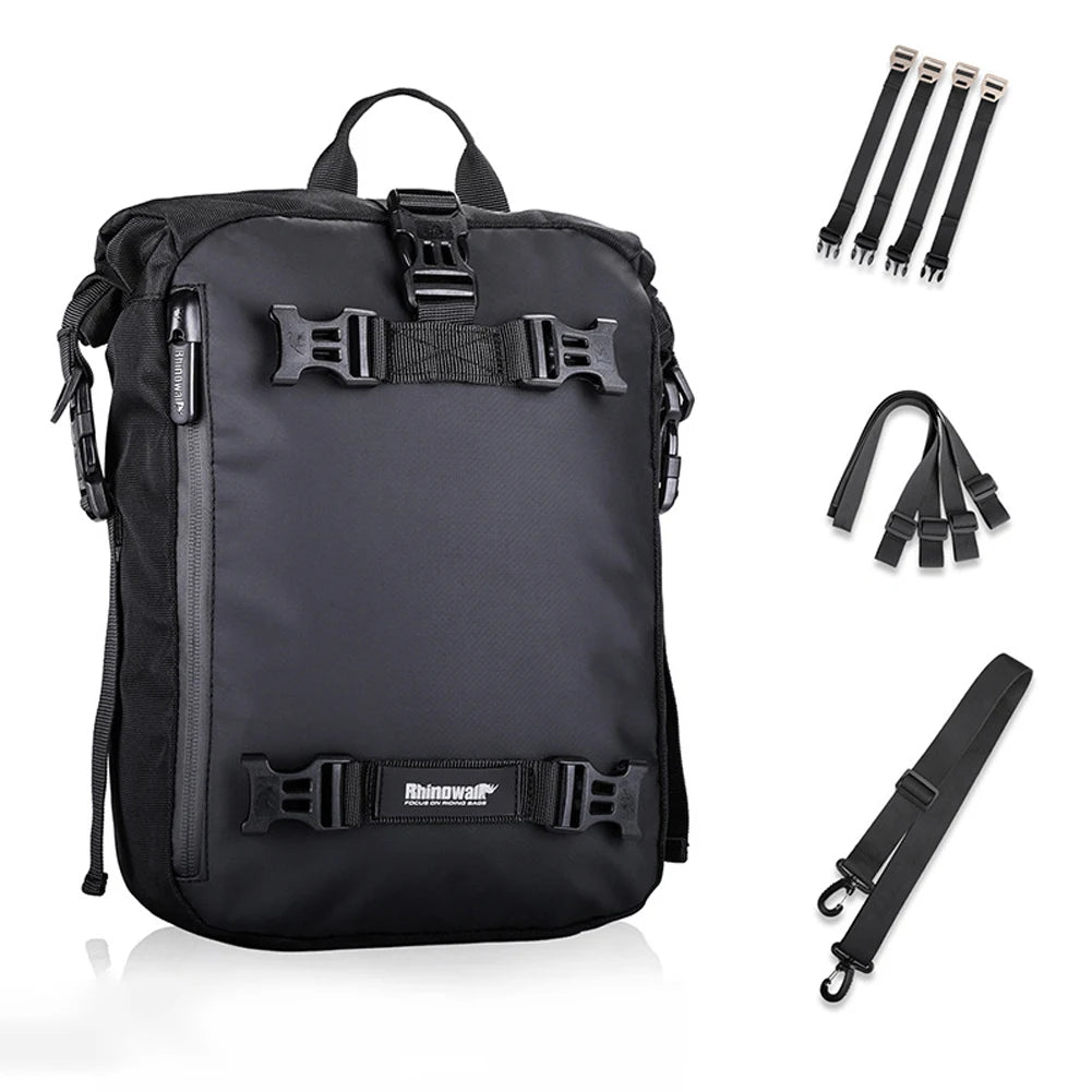 Multi-function motorbike saddle rack luggage bag