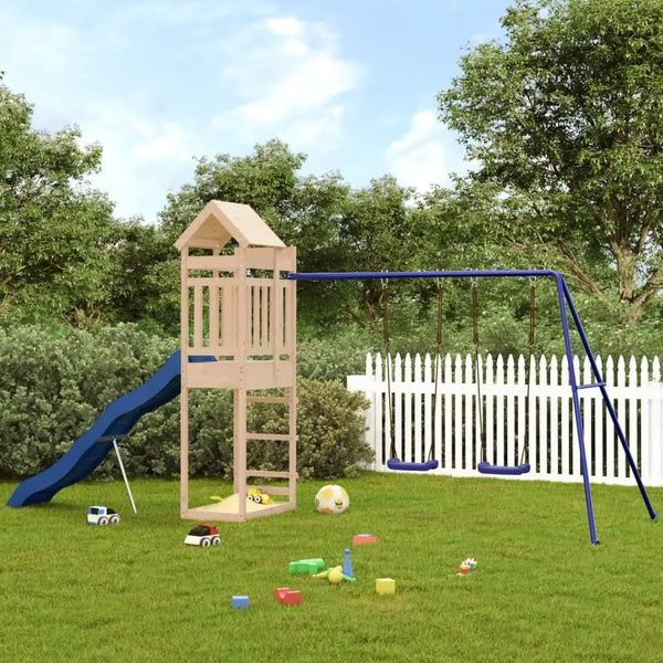 Solid Pine Outdoor Playset for Kids