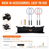 Adjustable 20ft Badminton & Volleyball  Set