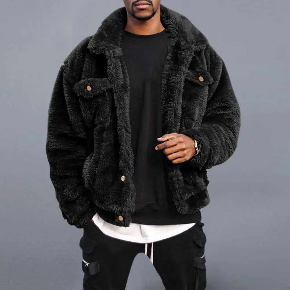 Thickened velvet plush fluffy jacket