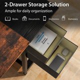 Modern Home Office Desk with 2 Drawers