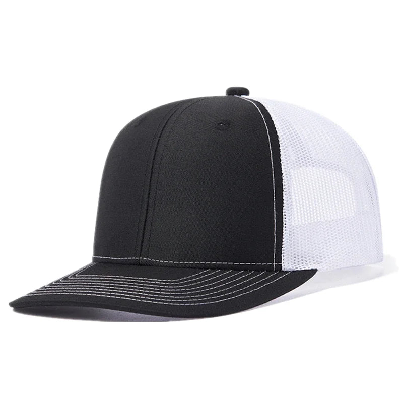 Breathable curved brim style trucker cap