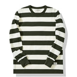 Polyester Vintage Striped Long Sleeve T-Shirt