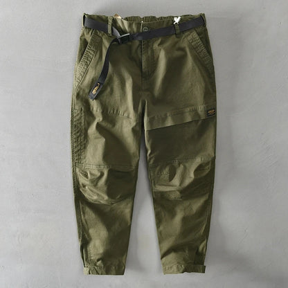 Cotton solid color loose pants