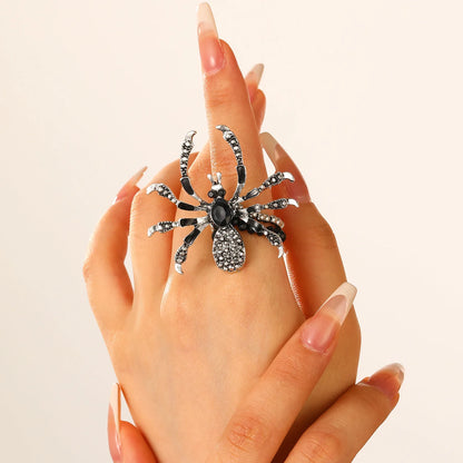 Gothic Black Spider Beads Halloween Bracelet