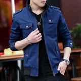 Fashion Stand Collar Cargo Jacket Coat
