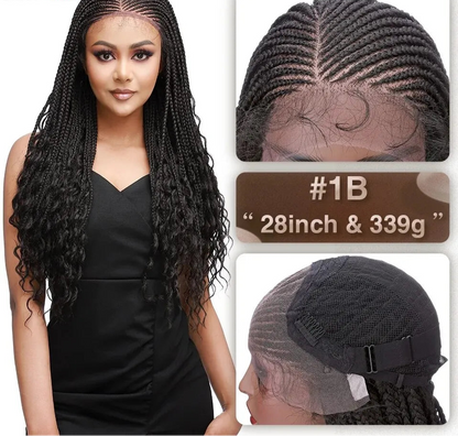 28inch cornrow braids lace wigs