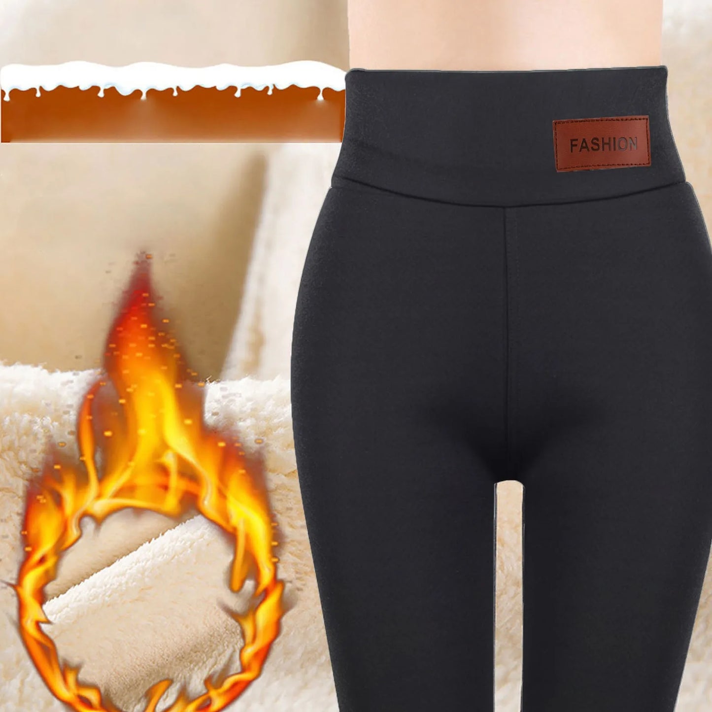 Warm cotton wadded leggings