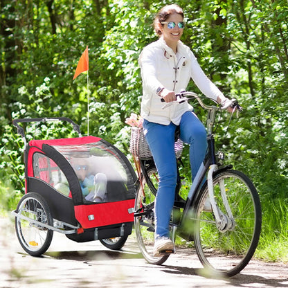 Foldable children's bicycle trailer