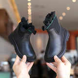 PU Leather Waterproof Winter Kid's Boots