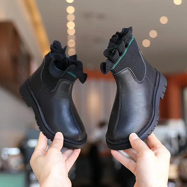 PU Leather Waterproof Winter Kid's Boots