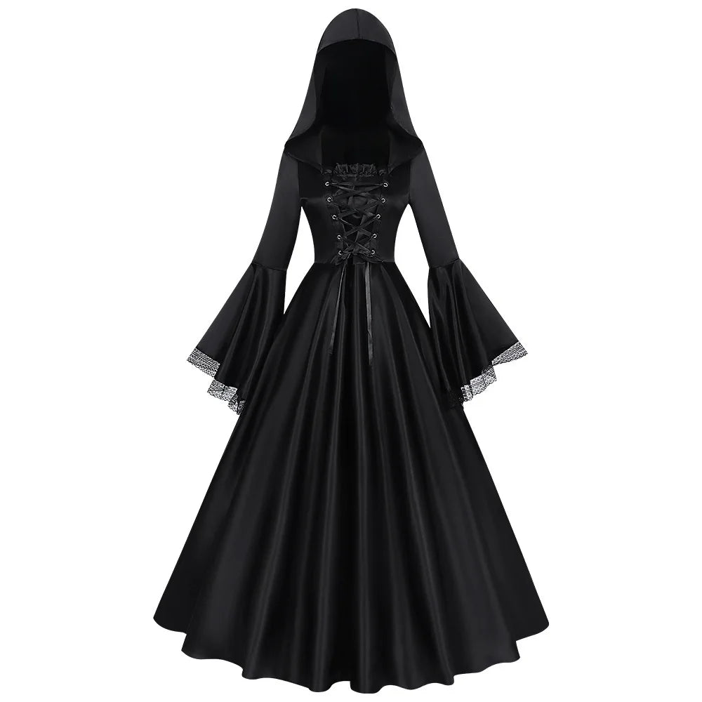 Halloween Gothic Hooded Dress