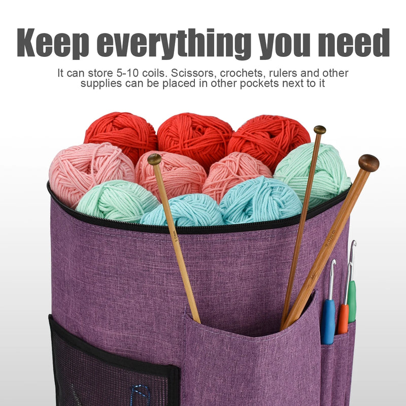 Durable Canvas Knitted Yarn Bag f