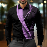Men's 3d Printed Business Shirt