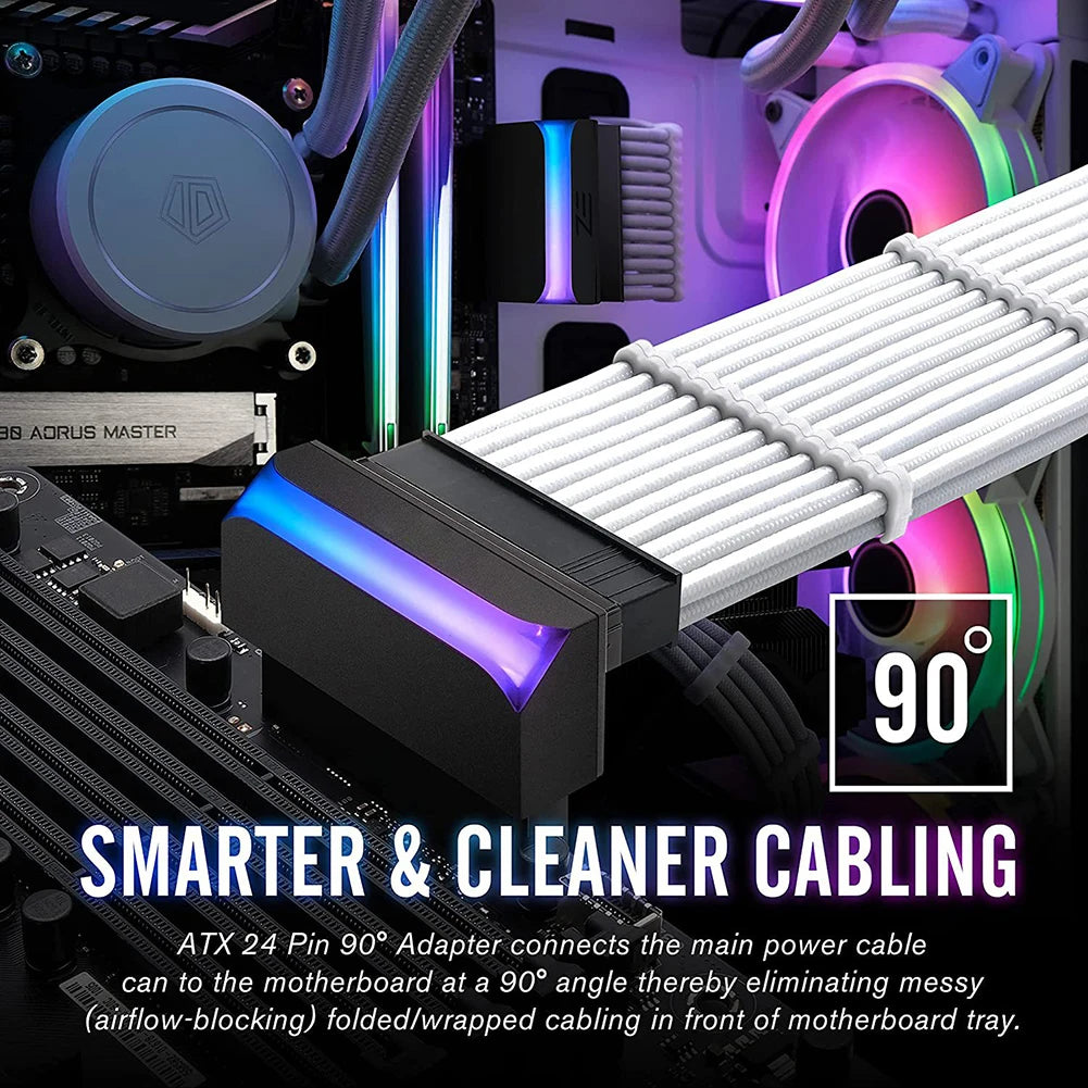 Atx 24-pin 90 degree power connector