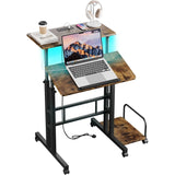 Height Adjustable Laptop Rolling Sit-Stand