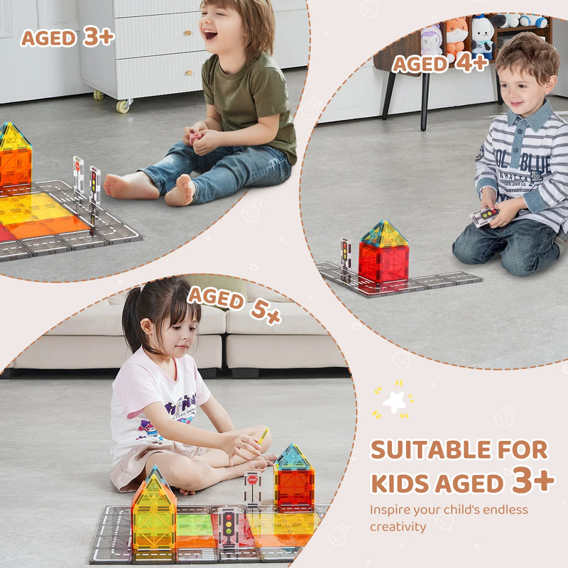 56 PCS Magnetic Building Blocks Set