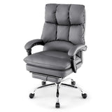 Ergonomic Padded Reclining Chair With Retractable Footrest
