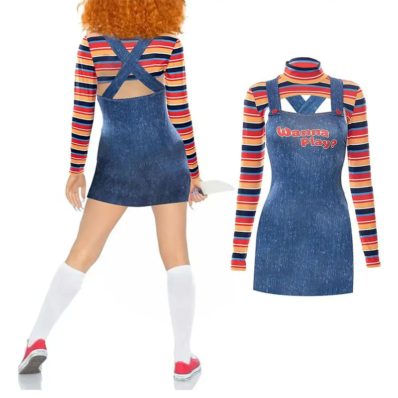 Chucky Doll Cosplay Costume Set