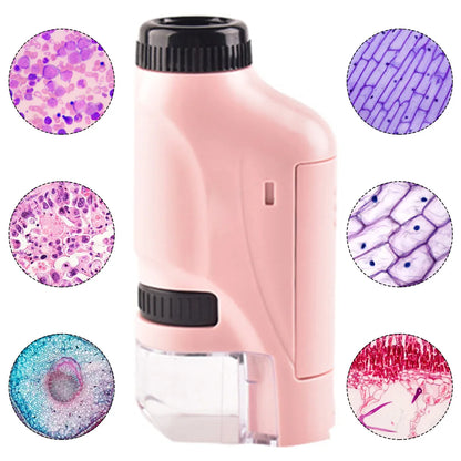 60-120x educational mini handheld microscope toy
