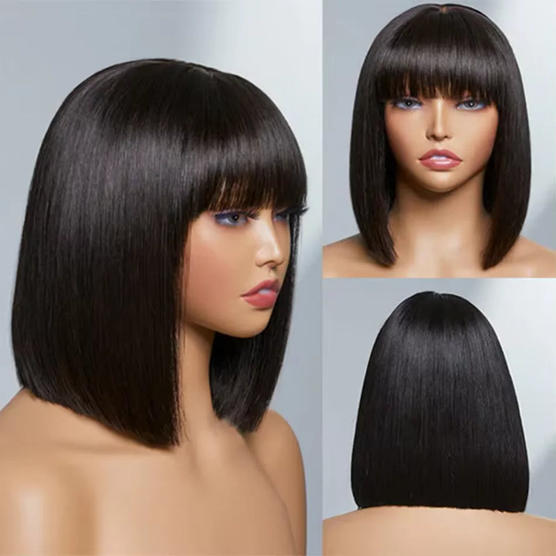 Straight Bob Wig With Bangs